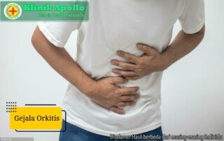 Ilustrasi Gejala Orkitis.