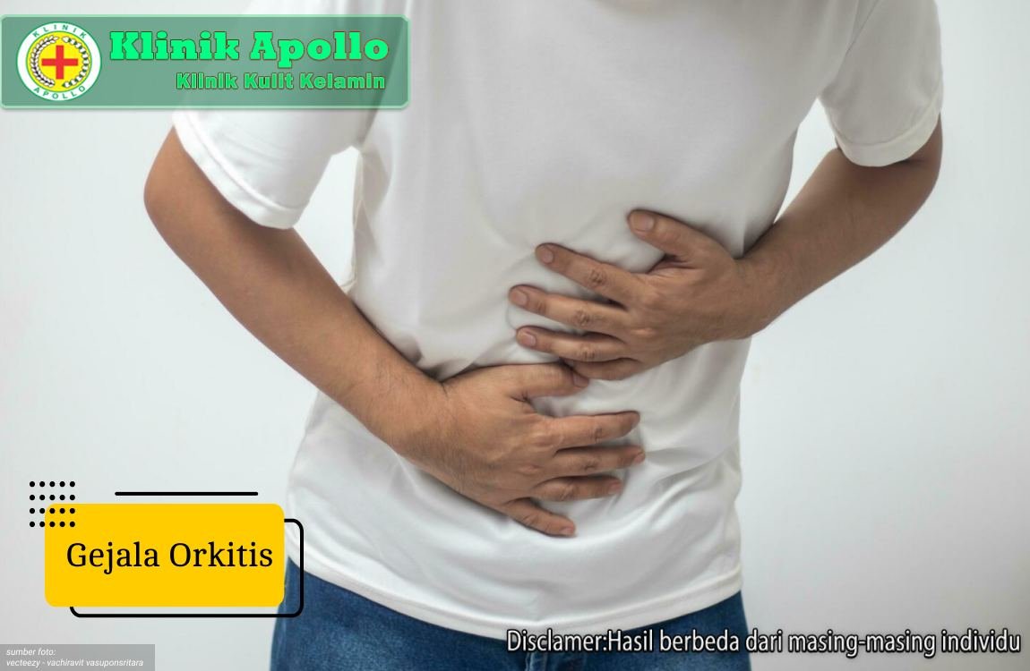 Ilustrasi Gejala Orkitis.